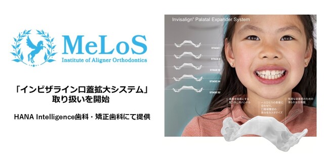 MeLoS矯正グループ、「インビザライン口蓋拡大システム」の取り扱いを開始 