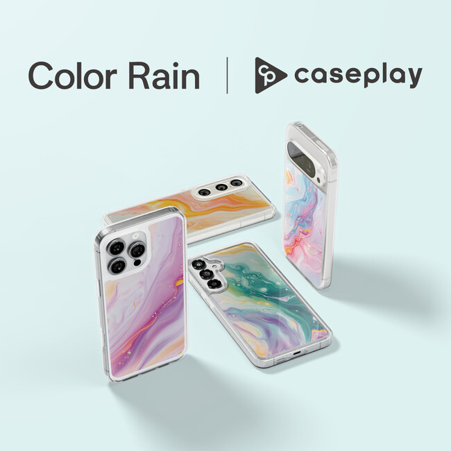 caseplayからフルイドアートをテーマに、多彩な色の調和を表現するアートブランド「Color Rain」のスマートフォンアクセサリーが6デザイン×130機種以上のラインナップが登場！