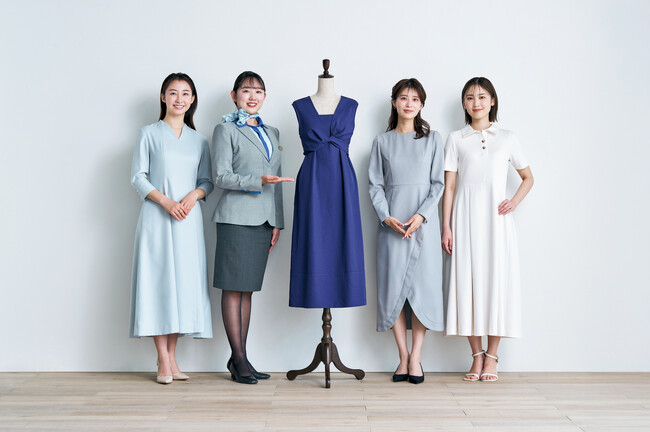 ANA客室乗務員(CA)×アナウンサー「ANA meets Audire」第2段！1枚で複数の着こなしが叶うワンピースを発表！