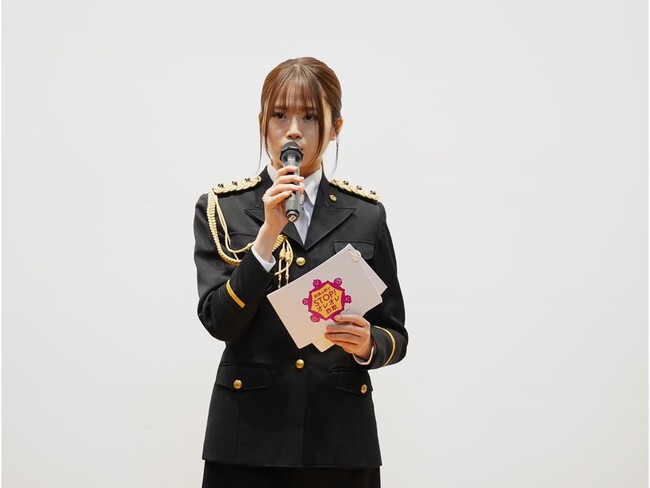 山崎怜奈特別防犯支援官 高輪地域安全セミナーに登壇　詐欺の電話は今ここでストップ！