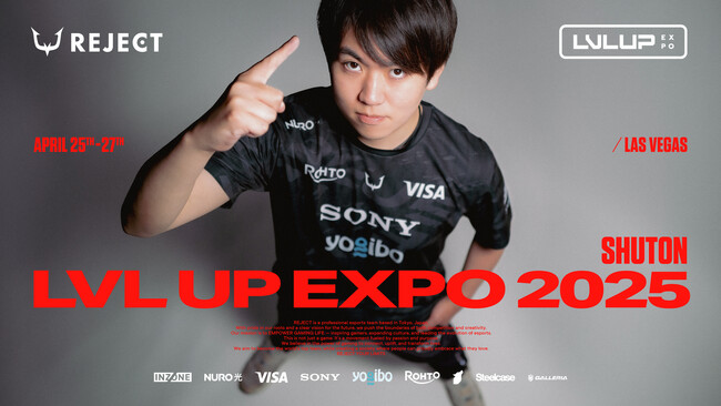 プロeスポーツチーム「REJECT」スマブラ部門・Shutonがアメリカ・ラスベガスで開催の大型大会『LVLUP EXPO』に参戦！スマブラSP世界トップを目指す