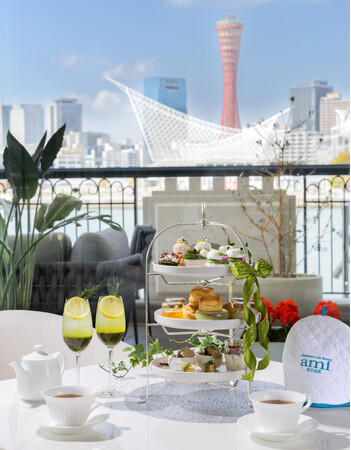 【レストランカフェテラス アミ神戸】5月1日から抹茶アフタヌーンティーを販売