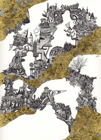 【京都 蔦屋書店】建築家と作家ふたつの顔を持つ、光嶋裕介のドローイング・版画展「幻想都市風景2025 KYOTO」を5月20日（火）より開催。