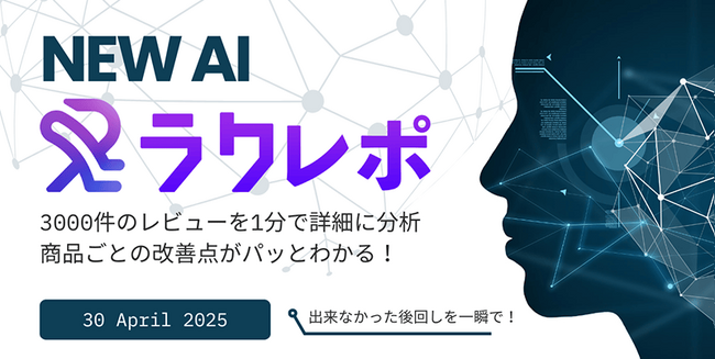 AIエージェントでECレビュー3,000件をたった1分で分析。売上改善アクションを提示するAIサービス「ラクレポ」リリース