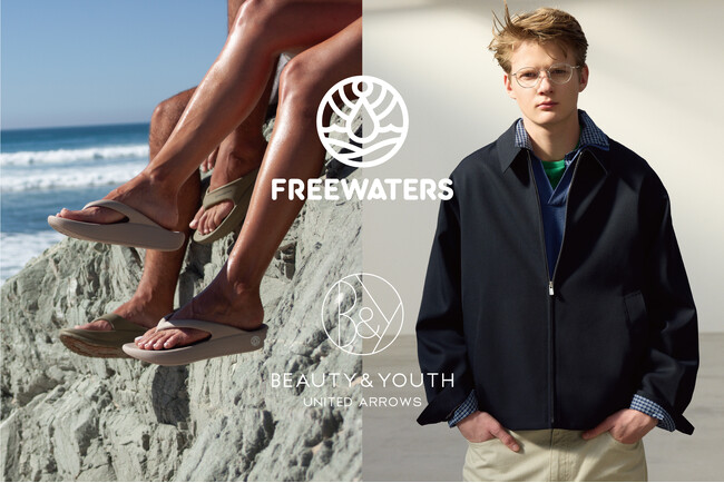 カリフォルニア発のサステナブルフットウェアブランド『FREEWATERS』から、新作サンダルCLOUD9　MAXXのBEAUTY&YOUTH別注ロゴカラーが登場！