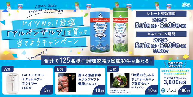ドイツNo.1岩塩「アルペンザルツ」を買って当てようキャンペーン