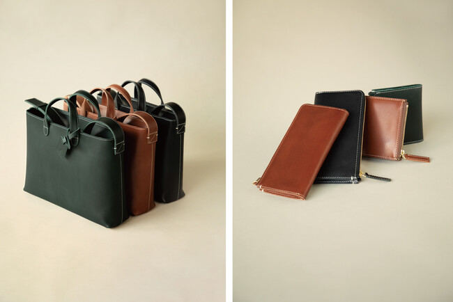 愛用の日々が味わいになる「ディアリオ」シリーズに、新作トートバッグ、二折財布、長財布と、数量限定色「ディープグリーン」が登場