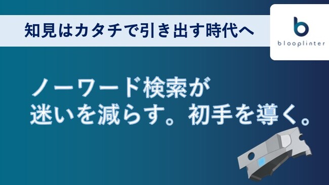 ノーワード検索で「カタチ」から知見を呼びだす - blooplinter、鳥の目 AI システム『YATA-KARAS』搭載 -