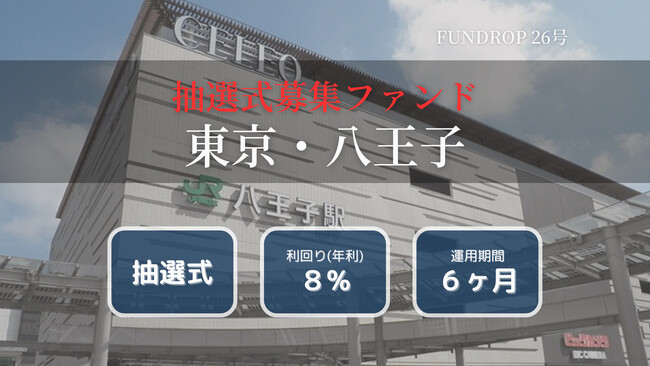 FUNDROP 26号ファンドの運用期間が終了、償還および当初想定利回り8%の分配を完了