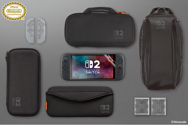 Nintendo Switch(TM) 2 用の公式ライセンスゲームアクセサリー予約開始！本体専用ポーチや保護フィルムなど全10種がラインナップ！