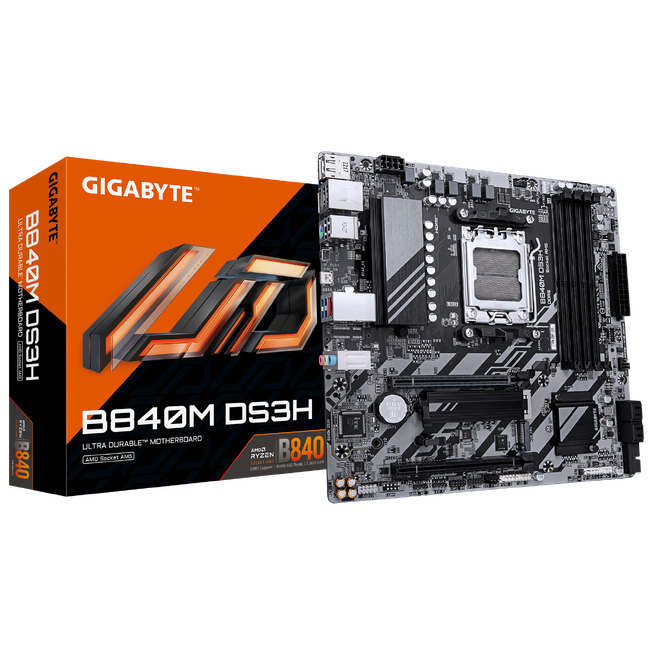 GIGABYTEよりAMD B840チップセット搭載 Micro-ATX サイズ マザーボードAmazon専売モデル「GIGABYTE B840M DS3H」発売