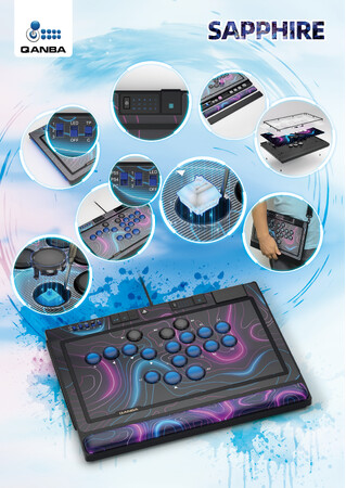 Qanba（クァンバ）、PlayStation(R)5 / PlayStation(R)4 / PC 正式対応　SAPPHIRE（サファイア）アーケード コントローラー 5/9 試遊体験会・プレオーダー開始