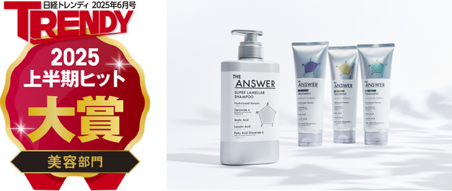 日経トレンディ「2025年上半期ヒット大賞」にて「THE ANSWER（ジアンサー）」が「美容部門 大賞」を受賞 発売約7カ月で累計出荷本数*1 100万本突破！