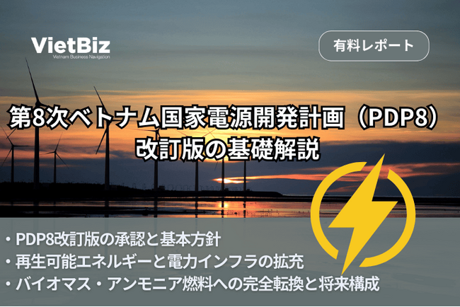 ベトナム市場調査レポート販売｜第8次ベトナム国家電源開発計画（PDP8）改訂版の基礎解説