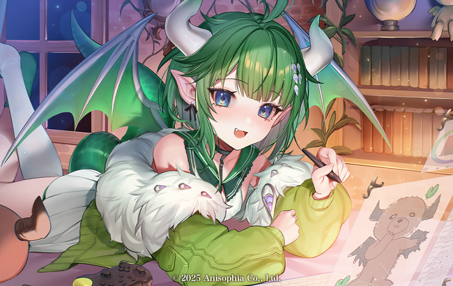 【アニソフィア所属】異世界からきた竜の女の子・アート系VTuber「竜葉 えめら」5/19デビュー