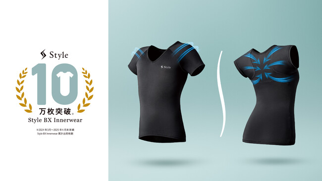 着るだけで猫背・巻き肩をケアする「Style BX Innerwear」累計出荷枚数10万枚を突破