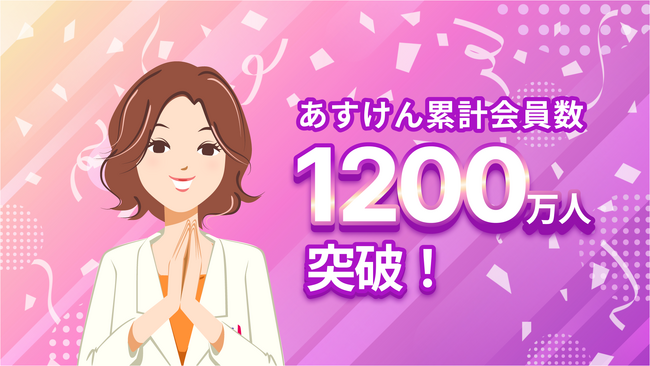 『あすけん』、累計会員数1,200万人突破！～感謝を込めて豪華賞品が当たるキャンペーンを開催～