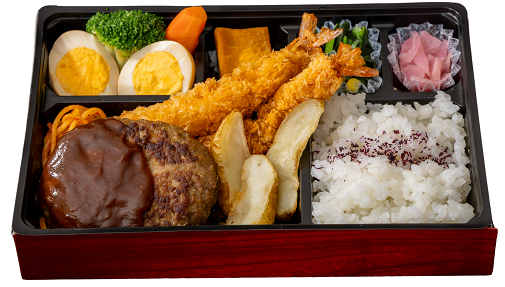 サーロイン入りハンバーグやエビフライでプチぜいたく 特別弁当を1日限定でお届け〔千葉〕