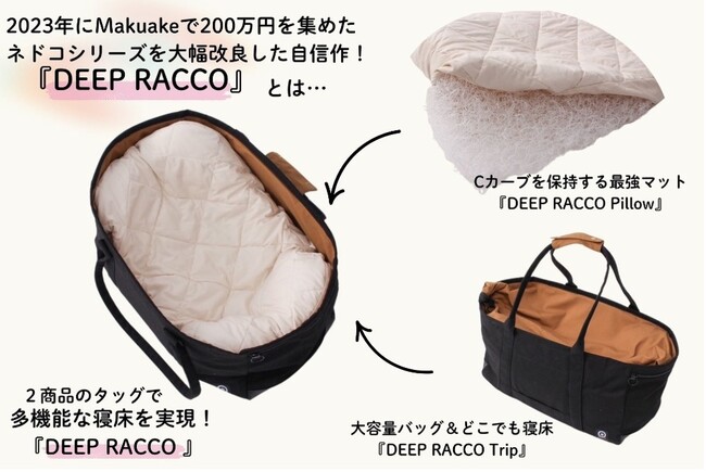 寝かしつけの悩みに決定打！株式会社オヤモコモ7年の睡眠研究から生まれた寝床＆バッグが登場