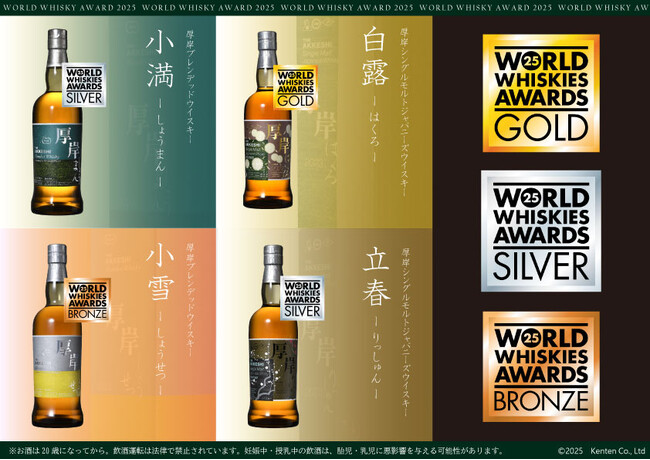 【厚岸蒸溜所】世界的酒類品評会で「厚岸シングルモルトジャパニーズウイスキー 白露（はくろ）」が金賞受賞