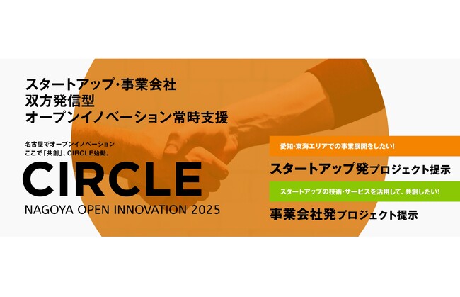 【 名古屋市 × eiicon 】スタートアップ/事業会社双方発信型オープンイノベーション支援『CIRCLE』 共創を目指す企業の募集受付を開始！