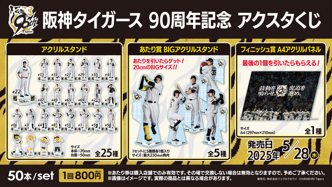 「阪神タイガース90周年記念アクスタくじ」発売のお知らせ