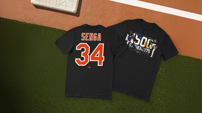 千賀滉大投手 日米通算1,500奪三振達成記念TシャツをMLB Shopで販売開始！