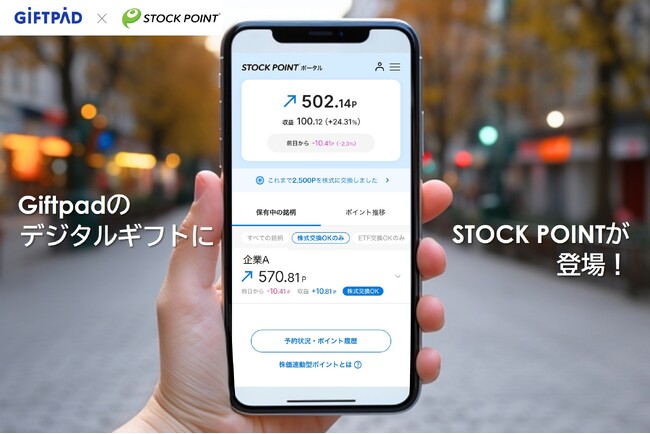 発行体企業の株価に連動するポイントが電子ギフトにラインナップ!