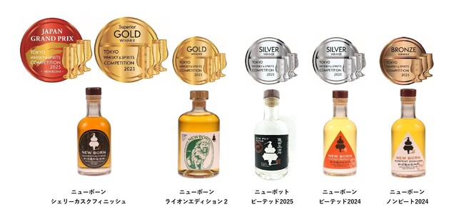 アジア最大級の酒類品評会『TWSC 2025』にて新潟亀田ニューボーン「シェリーカスクフィニッシュ」がジャパングランプリと最高金賞をダブル受賞！