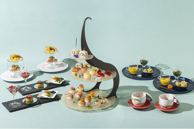 甘味寿司など涼を感じるデザインの夏の和アフタヌーンティー Japanese Afternoon Tea～華凛～販売 ザ・プリンスギャラリー 東京紀尾井町