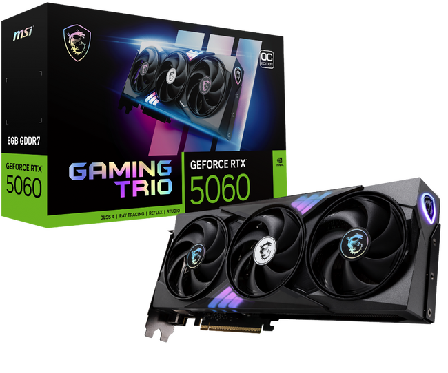 MSI、GeForce RTX(TM) 5060を搭載したグラフィックスカード「GeForce RTX(TM) 5060 8G GAMING TRIO OC」など発売のお知らせ