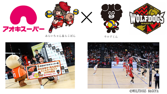 男子バレーボールチーム『ウルフドッグス名古屋』とプラチナパートナー契約締結＆冠試合『アオキスーパーDAY』開催決定
