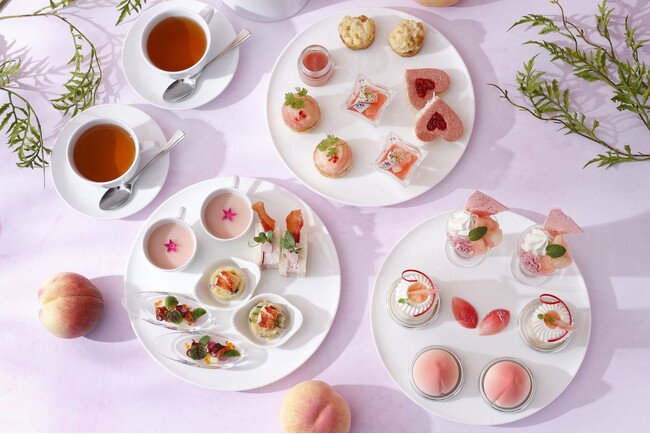 【東京マリオットホテル】市場に出回りにくい希少な「マルトウ農園」の桃スイーツが、新たな味わいに　みずみずしい桃の魅力に浸る至福のティータイム「Peach BLISS Afternoon Tea」を発売