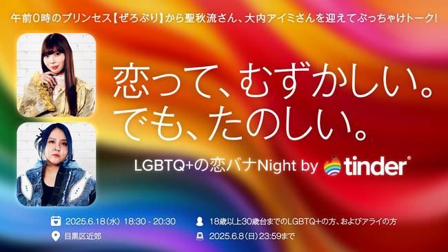 Tinder(R)がZ世代の自分らしさを表現できる「セーフスペース」となる場を提供　過半数のLGBTQ＋ユーザーが家族や友人よりも先にオンラインでカミングアウトしていることが明らかに