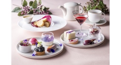 雨に咲く紫陽花のようなバイオレットカラーのアフタヌーンティー「Larboard Afternoon Tea ～Violetta～」