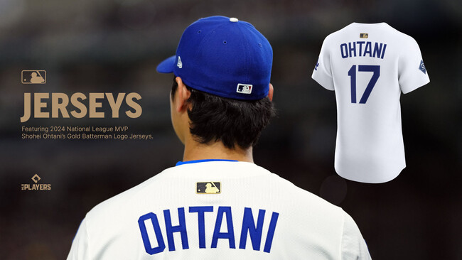 2024シーズンMVP大谷翔平選手、アーロン・ジャッジ選手ゴールドMLBロゴパッチ付エリートユニフォームを販売 ！