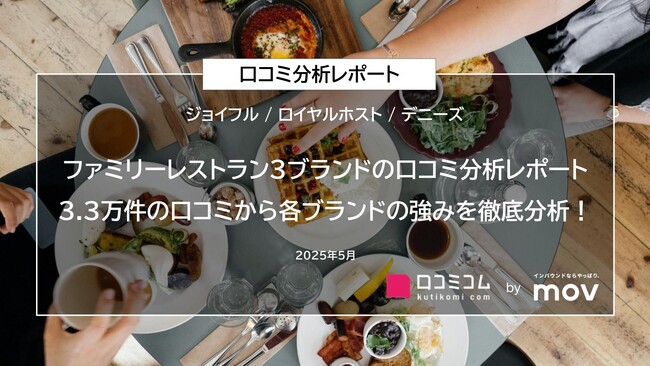 【ファミリーレストラン3ブランドの口コミ分析レポート】3.3万件の口コミから各ブランドの強みを徹底分析！