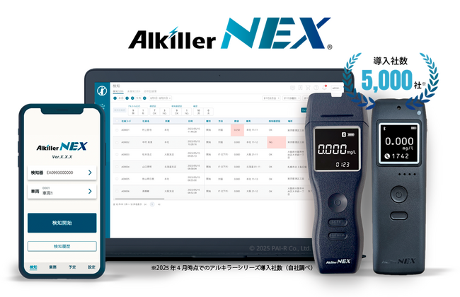 安全運転管理の現場で選ばれ続ける―アルキラーNEX、導入社数5,000社突破！