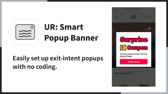 【海外向け】EC アプリ「UR: Smart Popup Banner App」を株式会社 UnReact がリリース