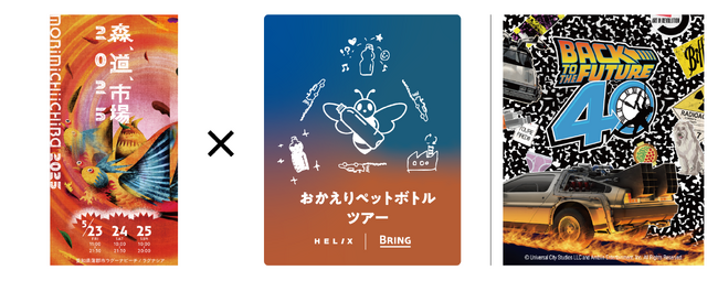HELIX(TM) | BRING(TM)、タイムマシンでPETボトルを回収・リサイクルして未来に届けるツアーを開始　第一弾は「森、道、市場2025」 みんなでタイムマシンに乗って未来へボトルtoボトルしよう！