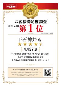 アプリ会員様を対象としたお客様満足度調査を実施。24,000件超の回答があり、“全体的な満足度”は平均４.２点の結果に！