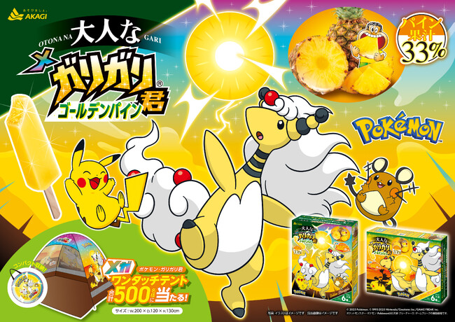 ガリガリ君とポケモンの最新ゲームパッケージが新発売! 「メガシンカ」を前面に押し出したワクワクが満載!! 合計500名様にポケモン・ガリガリ君メガワンタッチテントが当たる♪