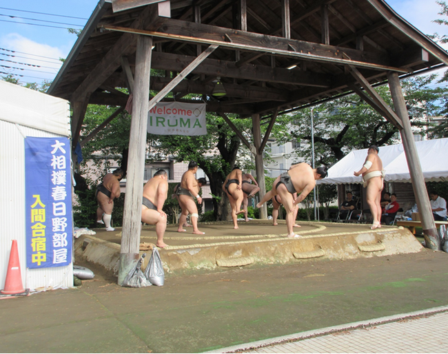   本物の迫力！幕内力士 栃大海関と春日野部屋力士たちが入間集結  