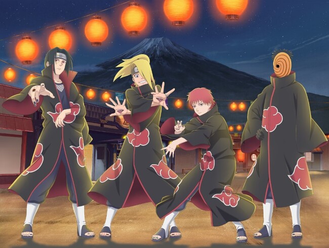 「NARUTO×BORUTO 富士 木ノ葉隠れの里」5周年のフィナーレ、5月31日(土)スタート！“暁”の描き下ろしイラスト、ついに登場