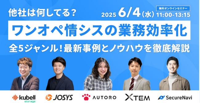 【無料オンラインセミナー】ワンオペ情シスの業務効率化セミナー 全5ジャンル！最新事例とノウハウを徹底解説
