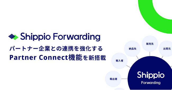 デジタルフォワーディングサービス「Shippio Forwarding」に、パートナー企業との連携を強化する「Partner Connect機能」を新搭載