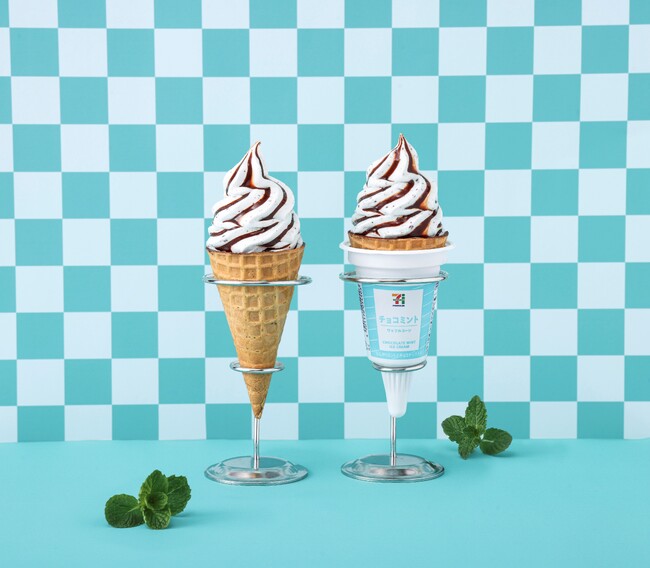 セブン‐イレブンの夏はチョコミントアイスが続々登場！定番の「セブンプレミアム ワッフルコーンチョコミント」や「ブラックサンダー チョコミントアイス」など新商品が続々登場！