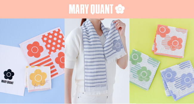 触れた瞬間ひんやり！MARY QUANTより「接触冷感」シリーズのタオルハンカチと首元に巻けるロングタオルが登場