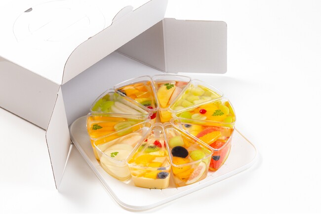 暑い季節の手土産に！まるでケーキのようなひんやりスイーツ　“果物が主役”のフルーツゼリー　フルーツピークス全店で