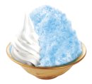クッピーラムネ氷(ソフトクリームトッピング後) クッピーラムネ氷(ソフトクリームトッピング後)